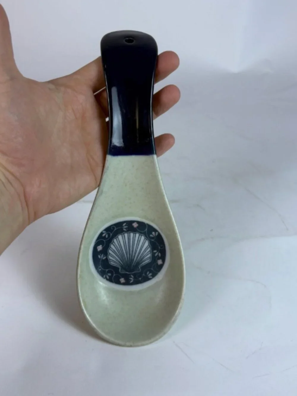 Vintage Otagiri Sea Shell Ocean Stoneware Spoon Rest – Coastal Nautical Kitchen